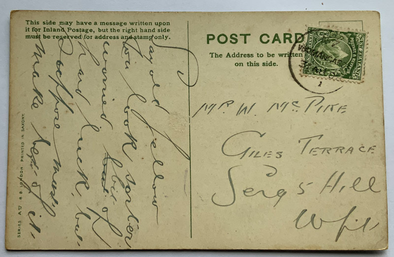 Early 1900a postcard with Waimangaroa postmark